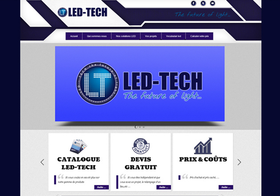 Conception d’un site pour la société Led-tech.