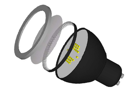 Rendus d’un prototype de lampe pour la société Led-tech.